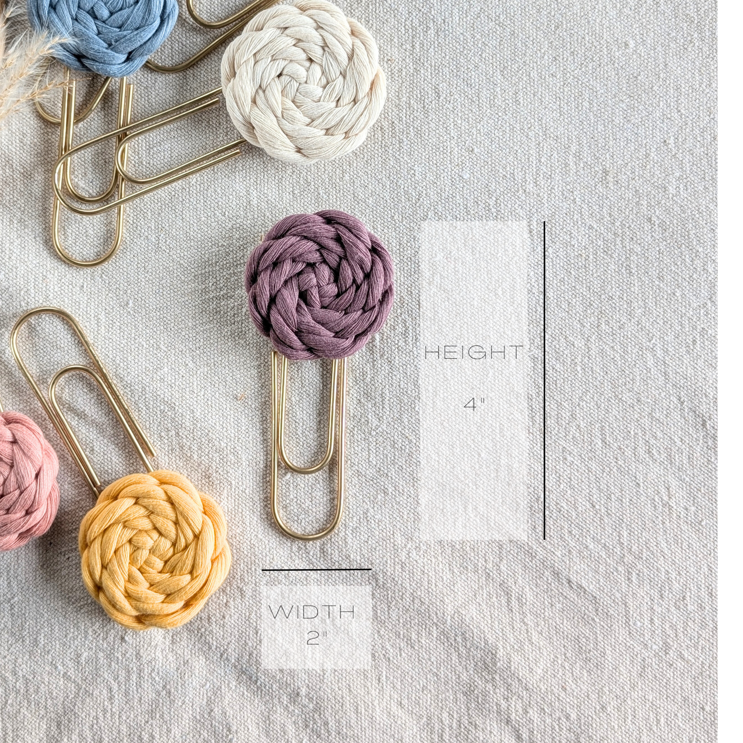 Handmade Macramé Bookmark – Boho Jumbo Paperclip Book Marker for Readers & Gift Giving