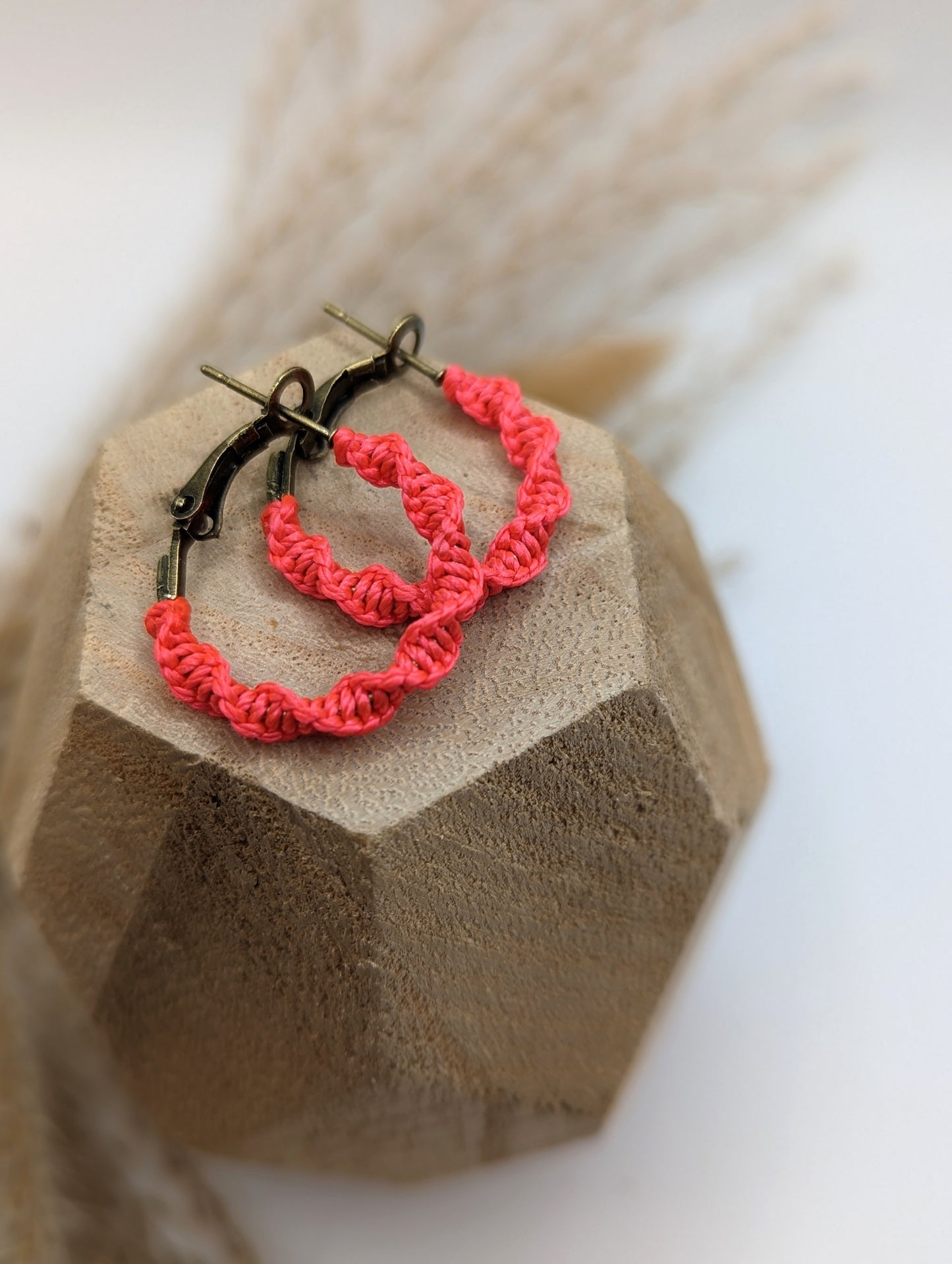 Macrame Hoop Earrings