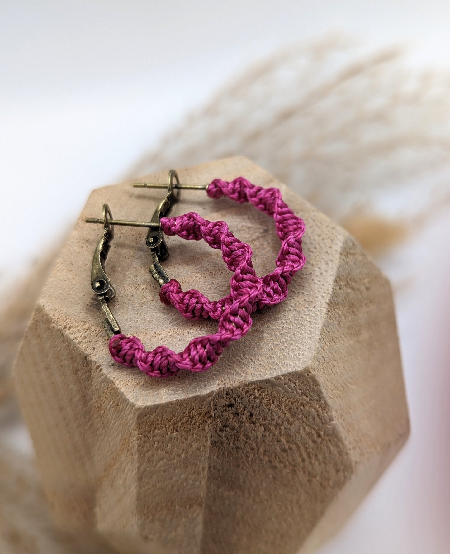 Macrame Hoop Earrings