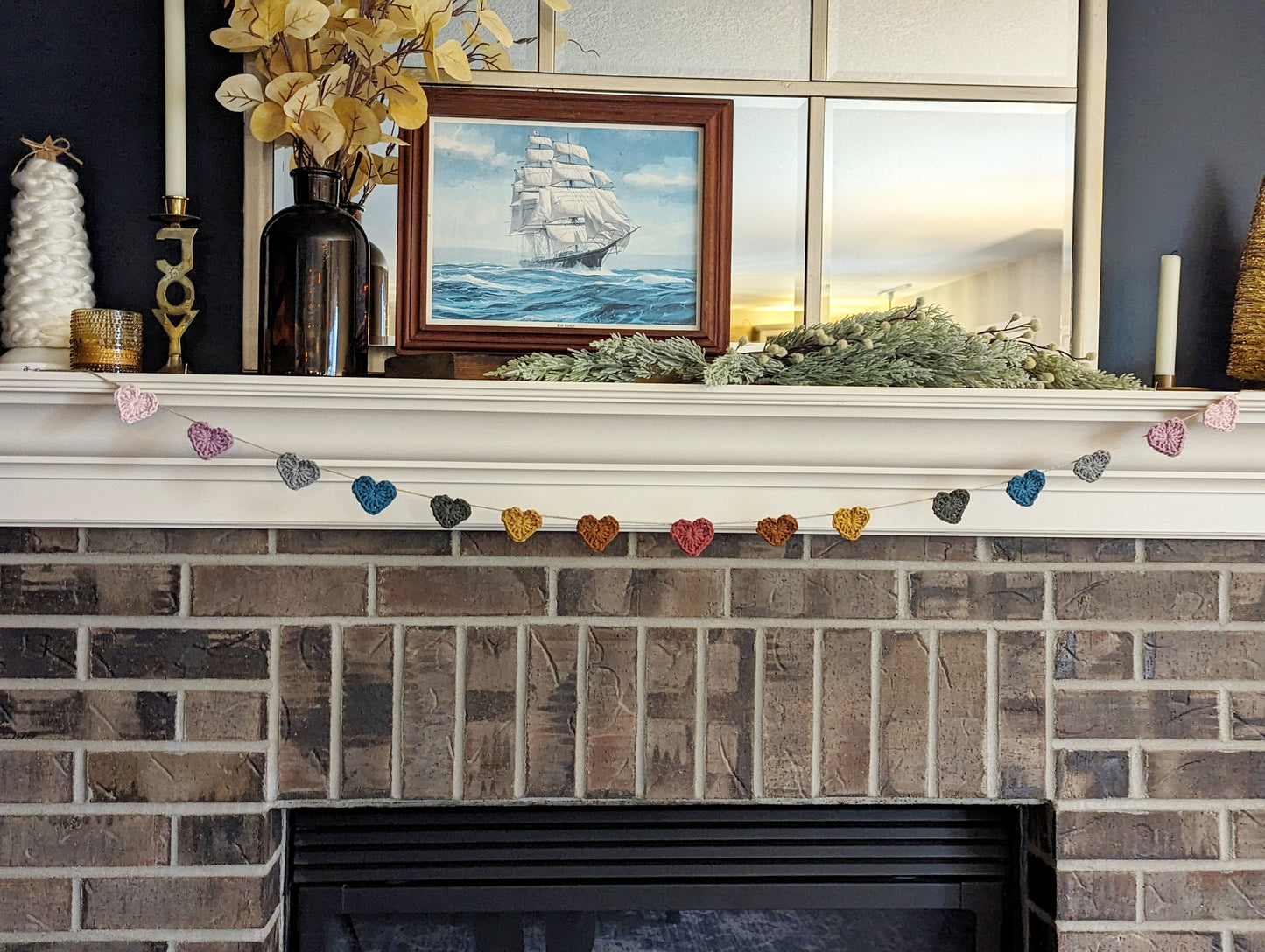 Rainbow Heart Garland