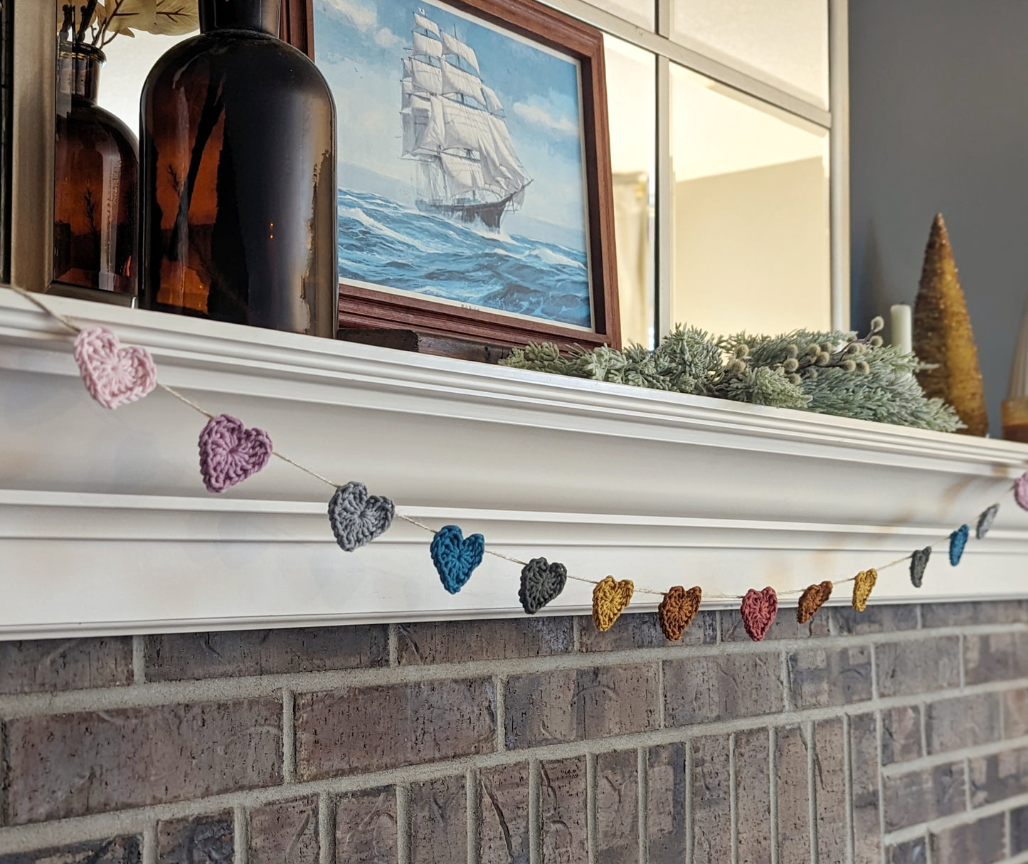Rainbow Heart Garland