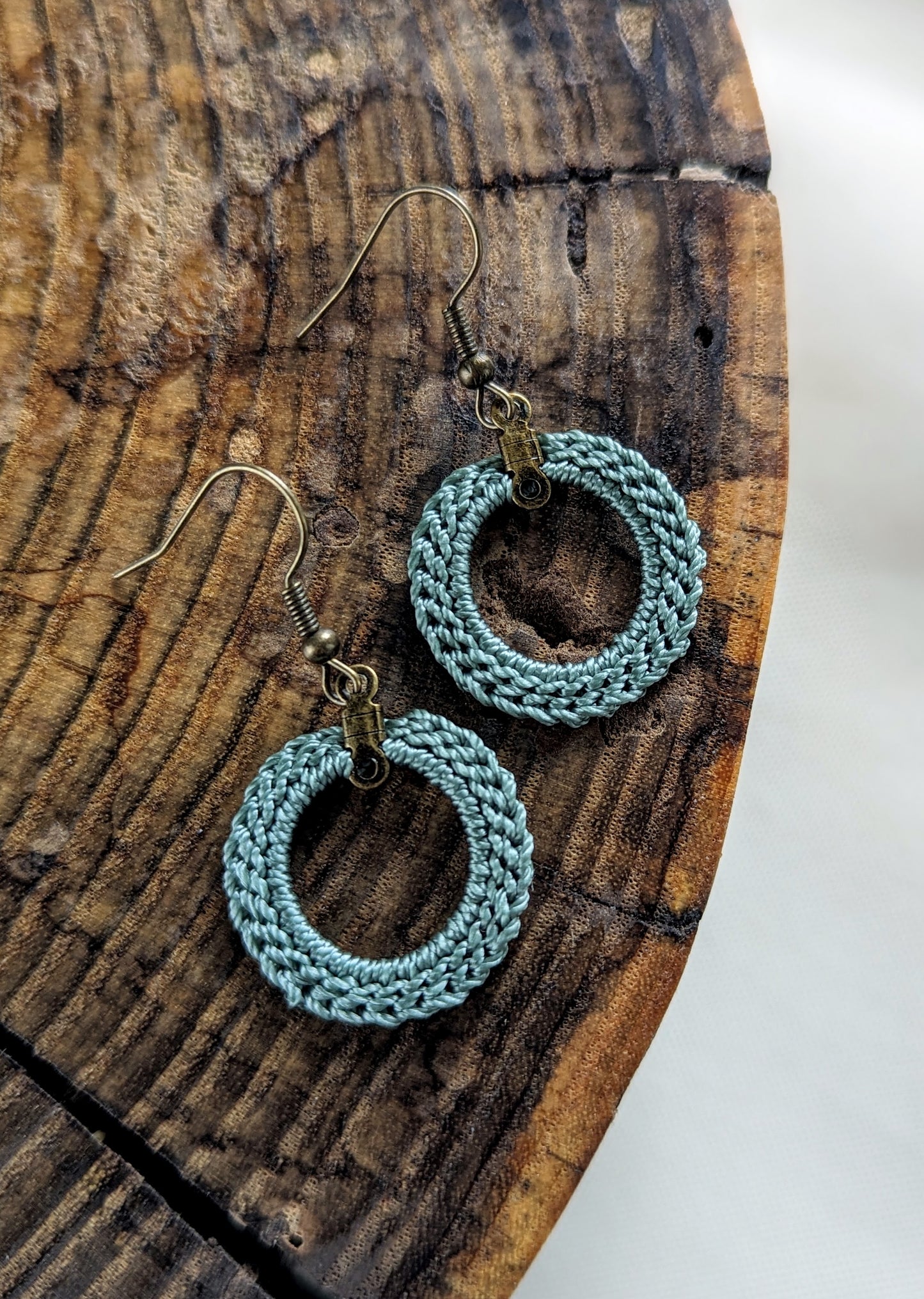 Boho Chic Drop Earrings - Crochet Statement Jewelry