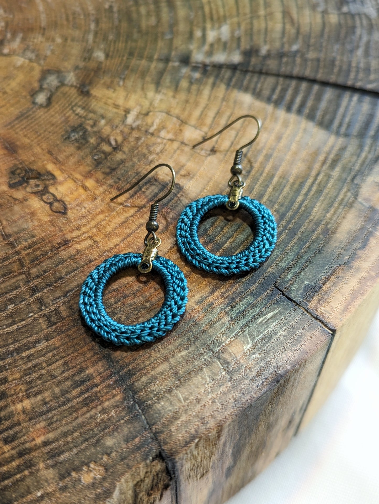 Boho Chic Drop Earrings - Crochet Statement Jewelry