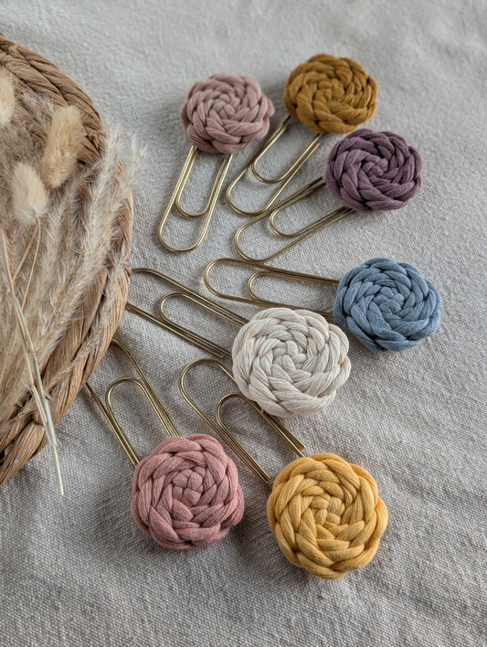 Handmade Macramé Bookmark – Boho Jumbo Paperclip Book Marker for Readers & Gift Giving