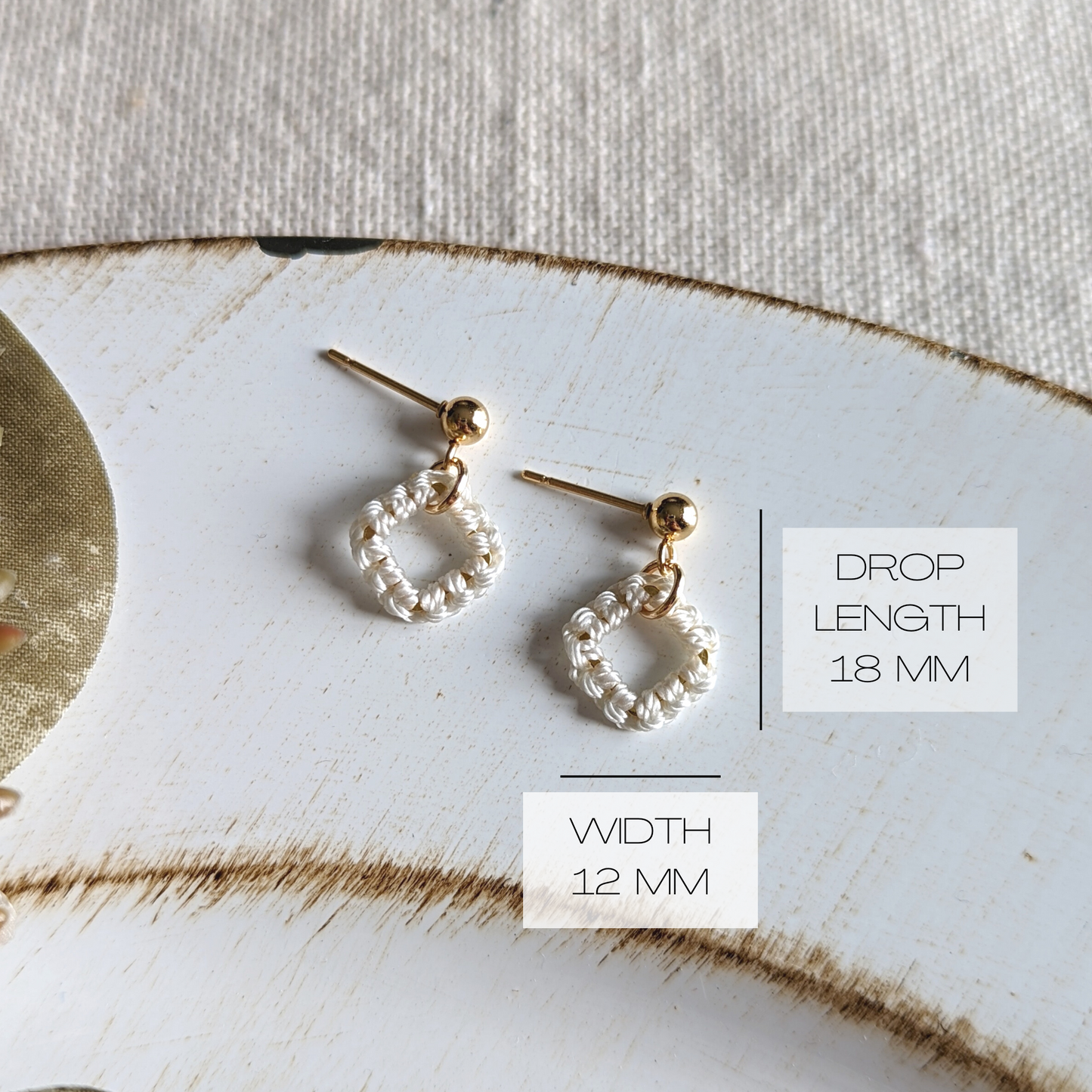 Macrame Stud Earrings