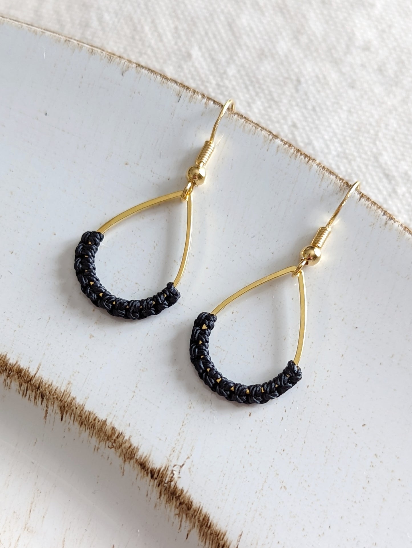 Macrame Teardrop Earrings