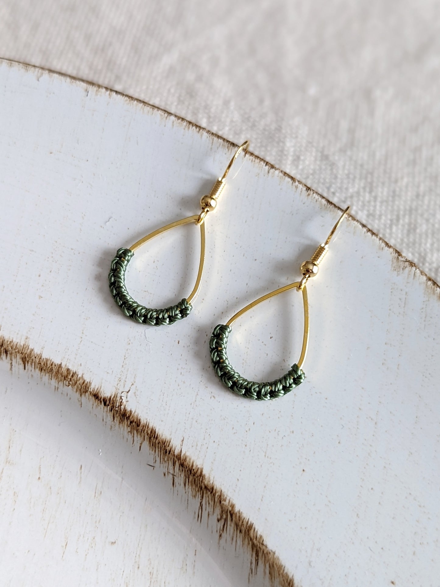 Macrame Teardrop Earrings