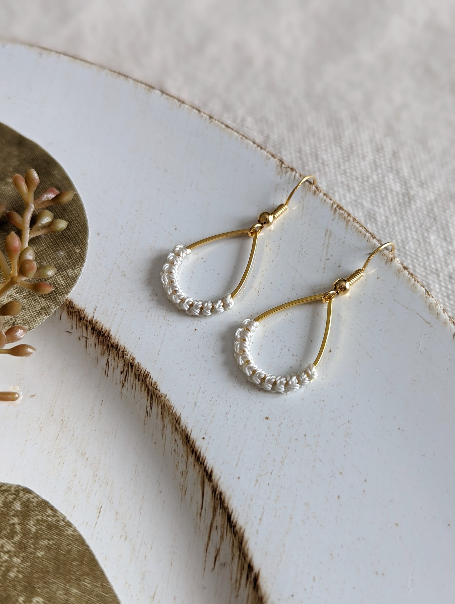 Macrame Teardrop Earrings