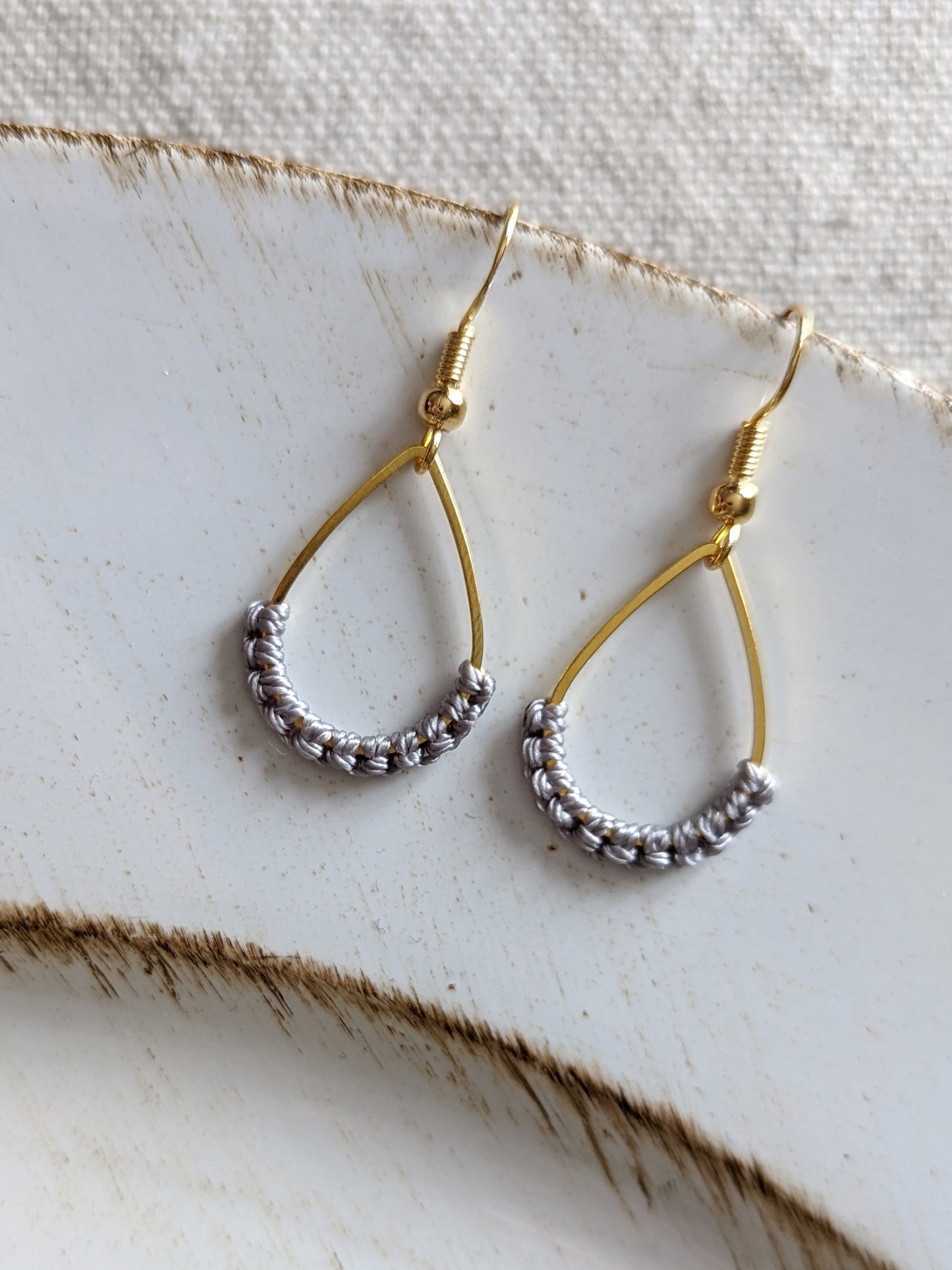 Macrame Teardrop Earrings