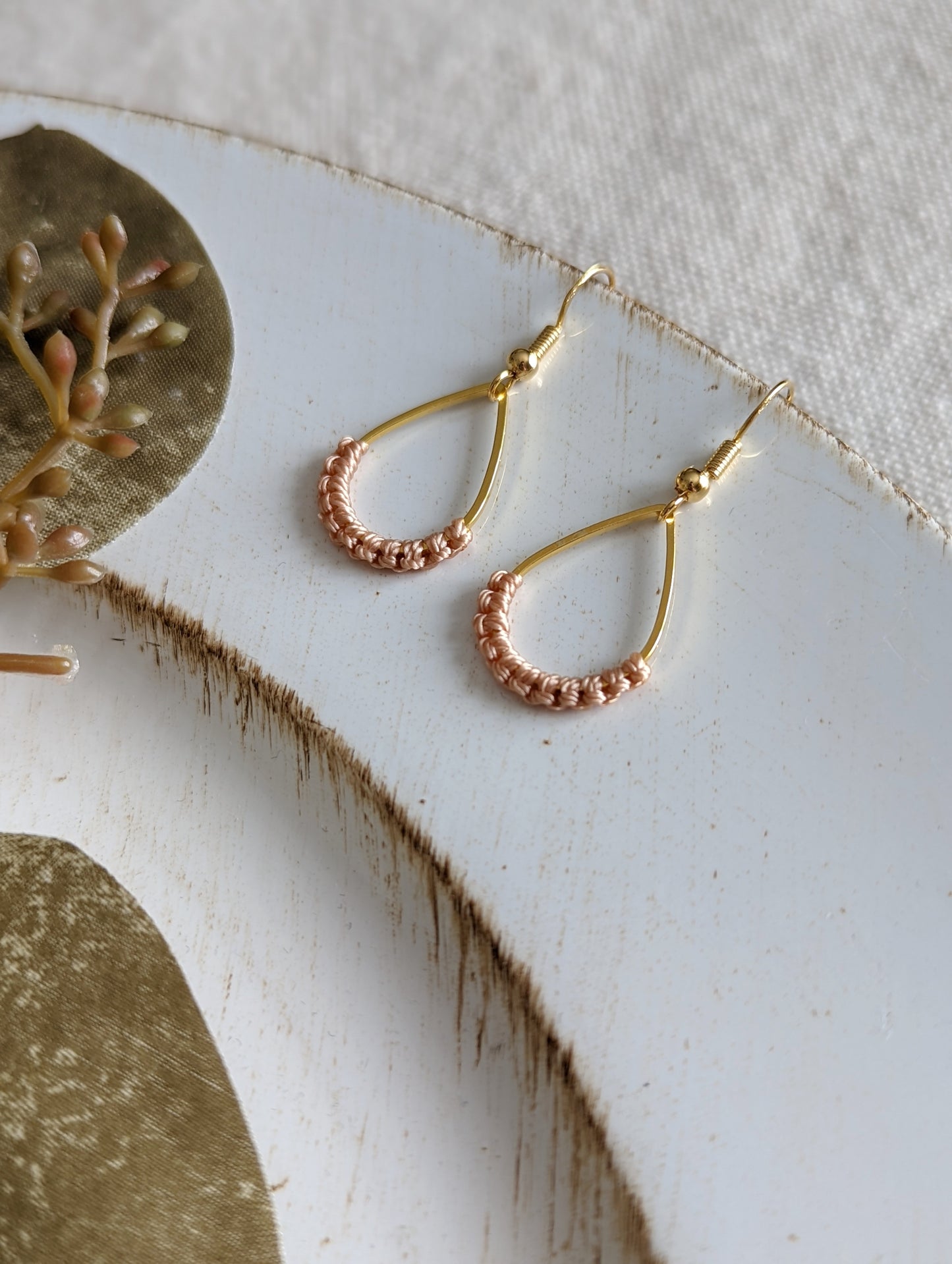 Macrame Teardrop Earrings