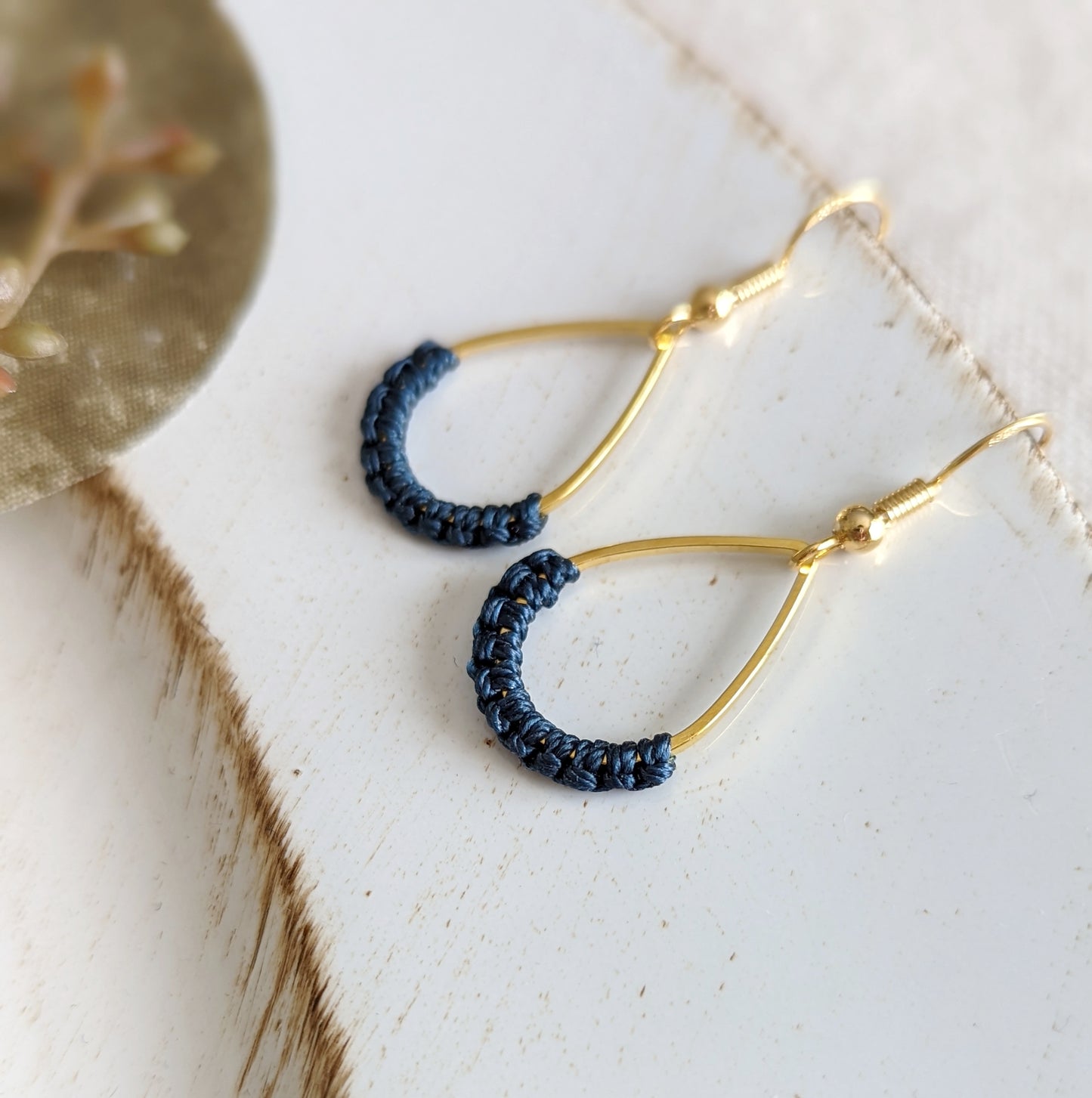 Macrame Teardrop Earrings