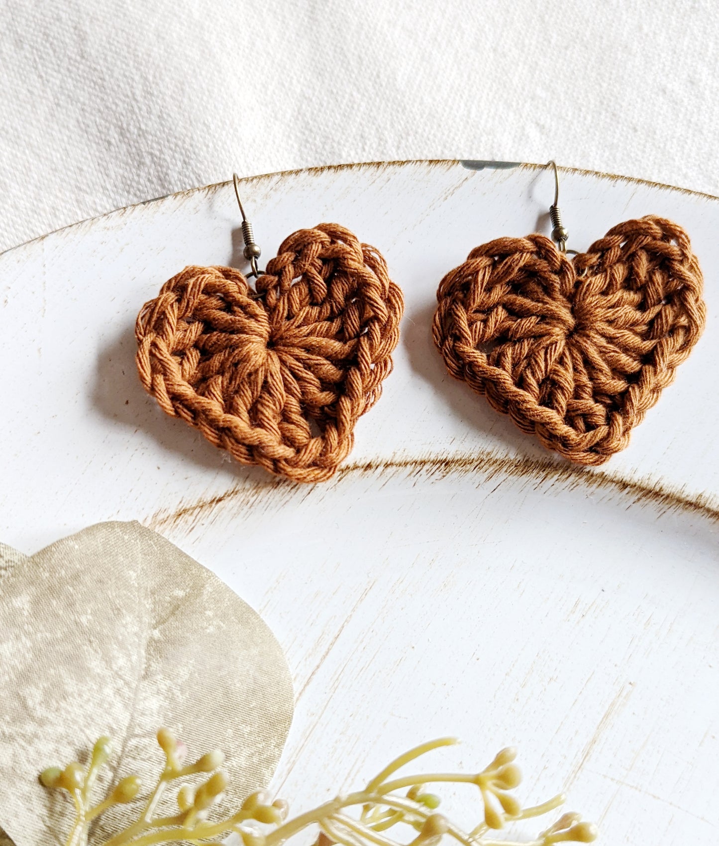 Heart Crochet Earrings