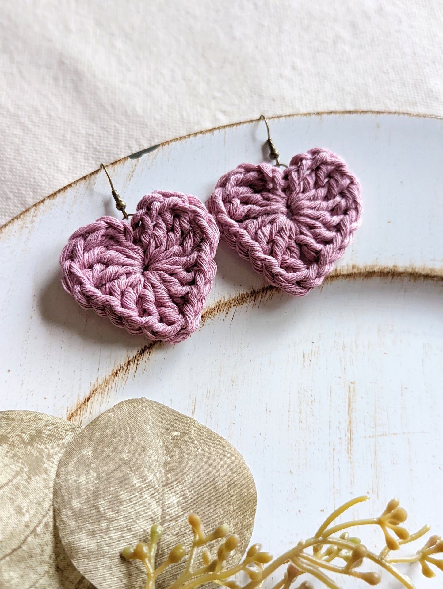 Heart Crochet Earrings
