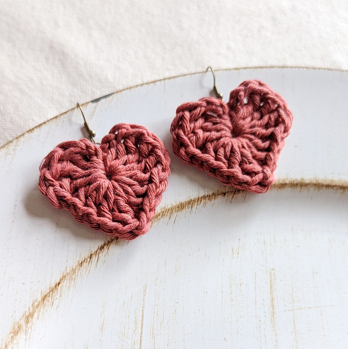 Heart Crochet Earrings