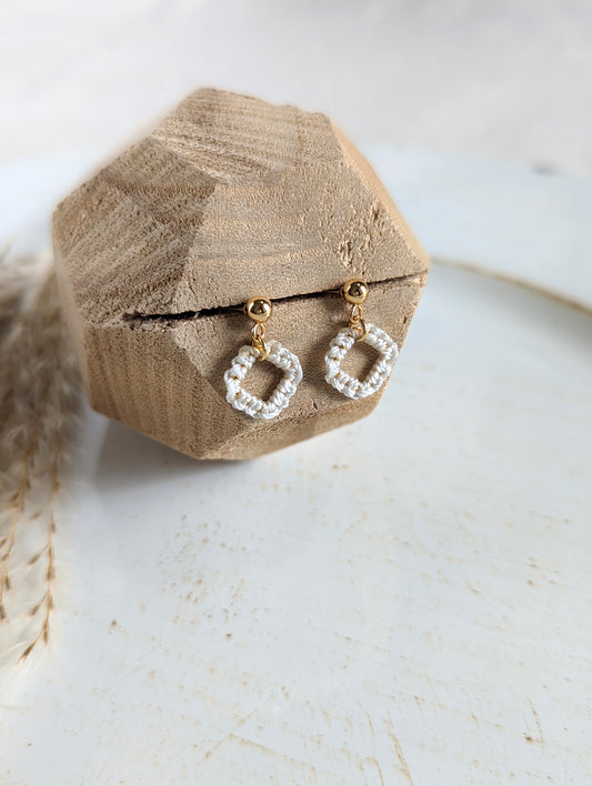 Macrame Stud Earrings