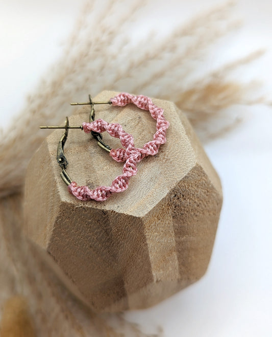 Macrame Hoop Earrings