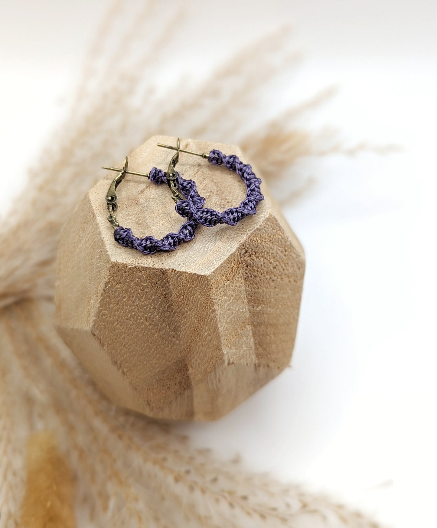 Macrame Hoop Earrings